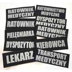 Emblematy funkcyjne z rzepem 5x13cm