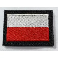 Emblemat Flaga Polska podszyty rzepem
