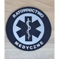 Emblemat okrągły na lewy rękaw RATOWNICTWO MEDYCZNE
