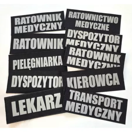 Emblematy funkcyjne z rzepem 5x13cm