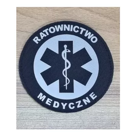 Emblemat okrągły na lewy rękaw RATOWNICTWO MEDYCZNE