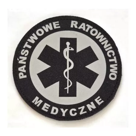 Emblemat okrągły 9 cm PAŃSTWOWE RATOWNICTWO MEDYCZNE